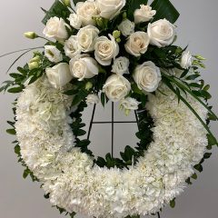 White Wreath with White Crown