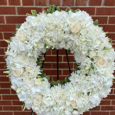 Full White Wreath